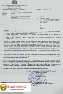 Dugaan Masuk Angin  4 Tahunan Mandek di Tahap Penyidikan Kasus Penipuan Ratusan Juta Rupiah di Polresta Sidoarjo